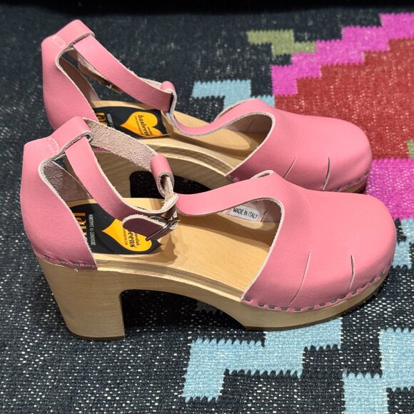 Swedish Hasbeens Baskemolla Toffel T-Strap Sandal, EU 39, Bubble Gum Pink - Picture 8 of 16